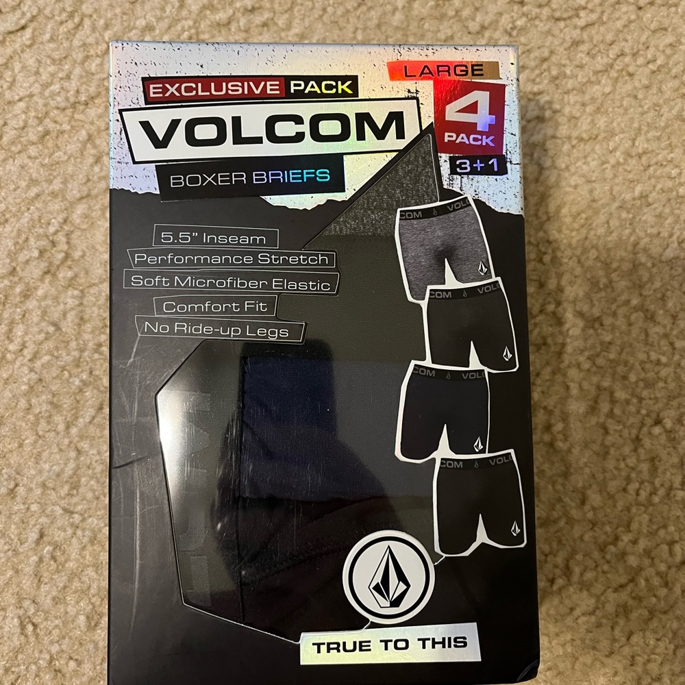 Volcom Exclusive Pack Black Boxer Briefs for men